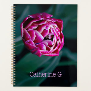 Roze humeurige tulp planner