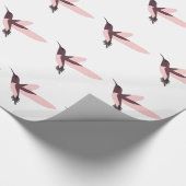 Roze Hummingbird Cadeaupapier (Hoek)