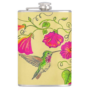 Roze Hummingbird Flask Heupfles