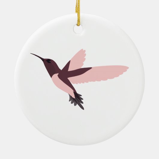 Roze Hummingbird Keramisch Ornament (Achterkant)