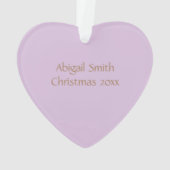 Roze Hummingbird Monogram Naam Ornament (achterkant)