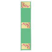 Roze Hummingbird Table Runner Korte Tafelloper (Voorkant)