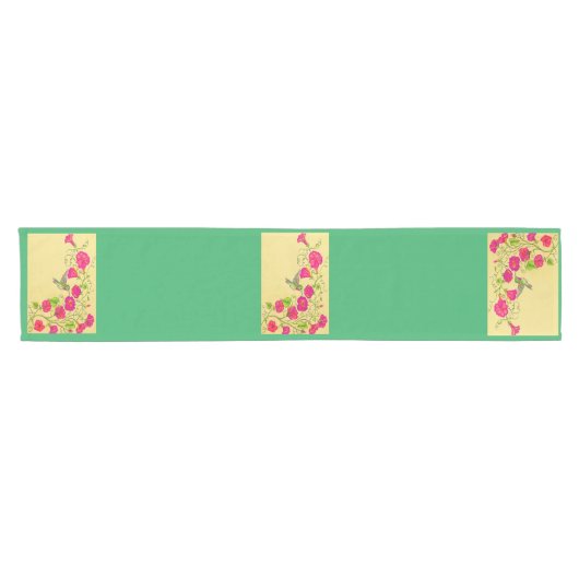 Roze Hummingbird Table Runner Korte Tafelloper (Horizontaal)