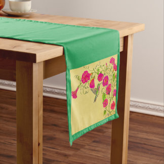 Roze Hummingbird Table Runner Korte Tafelloper