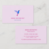 Roze Hummingbird Visitekaartje (Voorkant / Achterkant)