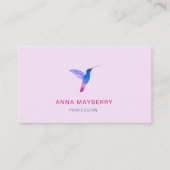 Roze Hummingbird Visitekaartje (Voorkant)