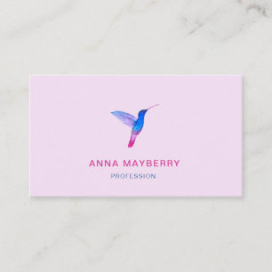 Roze Hummingbird Visitekaartje