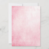 Roze Hummingbird Waterverf Weddenschap Kaart (Achterkant)