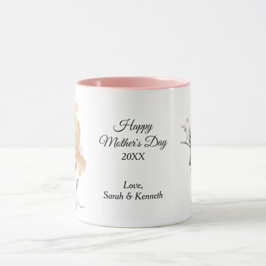 Roze Hummingvogels Moederdag Mok (Midden)