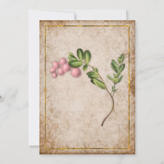  roze huwelijk kaart (Achterkant)