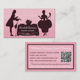 Roze Huwelijkscatering Visitekaartje