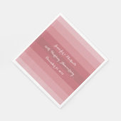 Roze huwelijksjubileumfeest Bruidsboeket papieren  Servet (Hoek)
