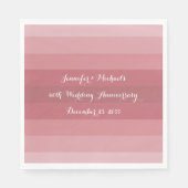 Roze huwelijksjubileumfeest Bruidsfeest Papieren Servet (Voorkant)