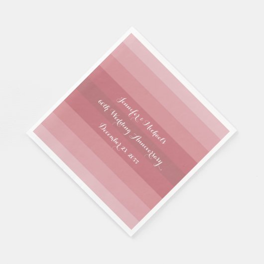Roze huwelijksjubileumfeest Bruidsfeest Papieren Servet (Hoek)
