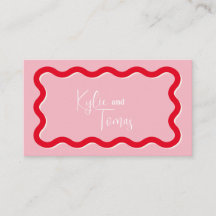 Roze huwelijkskaart met plaatsaanduiding