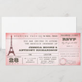 roze huwelijkspas naar Parijs Kaart (Voorkant / Achterkant)