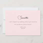 Roze Huwelijksplanner Voorstel  Kaart (Achterkant)