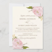  - roze - huwelijksuitnodiging II Kaart (Voorkant)