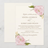  - roze - huwelijksuitnodiging II Kaart (Voorkant / Achterkant)