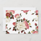 Roze huwelijksuitnodiging Tafelnummer (Achterkant)