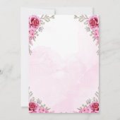 roze huwelijksuitnodiging ,Viering van de Liefde Kaart (Achterkant)