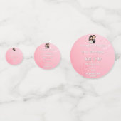 Roze huwelijksuitnodigingen met diamanten sprankel confetti (Voorkanten)