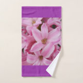 roze hyacineuze bloem bad handdoek (Handdoek)