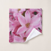 roze hyacineuze bloem bad handdoek (Wasdoekje)