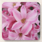 roze hyacineuze bloem drankjes onderzetter (Voorkant)
