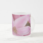 roze hyacineuze bloem matglas koffiemok (Voorkant rechts)