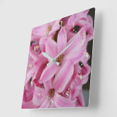 roze hyacineuze bloem vierkante klok (Hoek)