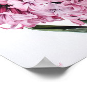 Roze Hyacint Bloem Kunstprint Poster (Hoek)