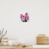 Roze Hyacint Bloem Kunstprint Poster (Keuken)