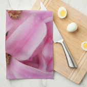 roze hyacint bloem theedoek (Quarter Fold)