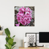 Roze Hyacint Bloemen Foto Poster (Thuiskantoor)