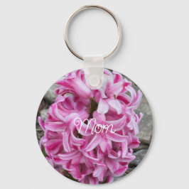 Roze Hyacint Bloemen Foto Sleutelhanger