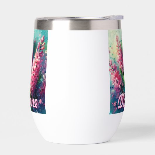 Roze Hyacint Bloemen gepersonaliseerd (Links)