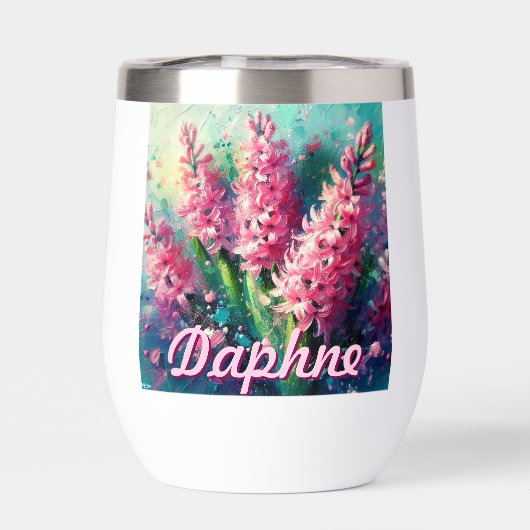 Roze Hyacint Bloemen gepersonaliseerd (Achterkant)