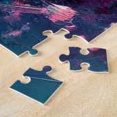 Roze Hyacint Bloemen gepersonaliseerd Legpuzzel (Zijkant)