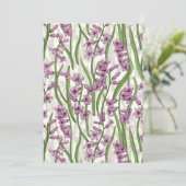 Roze Hyacint bloemen op natuurlijk wit (Staand voorkant)
