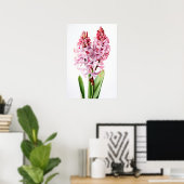 Roze Hyacint Bloemenkunst Print Poster (Thuiskantoor)