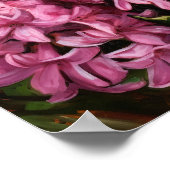 Roze Hyacint Bloemenkunst Print Poster (Hoek)