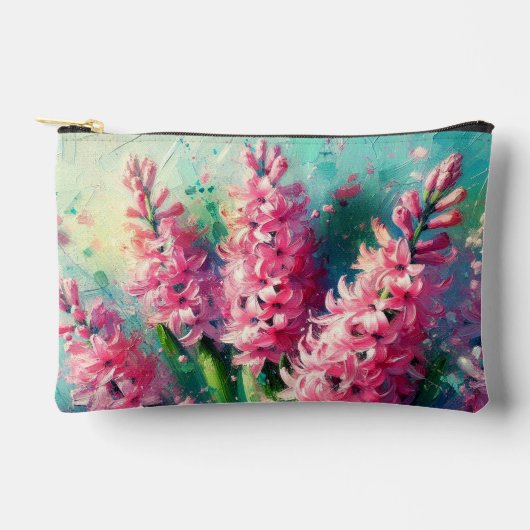 Roze Hyacinten Bloemen Impressionistisch Schilderi Etui (Voorkant)