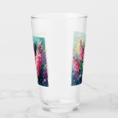 Roze Hyacinten Bloemen Impressionistisch Schilderi Glas (Links)