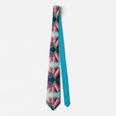 Roze Hyacinten Bloemen Impressionistisch Schilderi Stropdas (Voorkant)