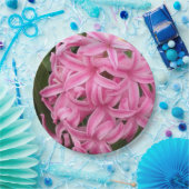  roze hyacinten bloemenpapier Borden Papieren Bordje (Feest)