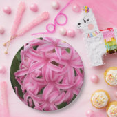  roze hyacinten bloemenpapier Borden Papieren Bordje (Feest)