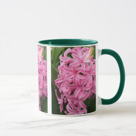 roze hyacinten bloemetjes 3 mokken