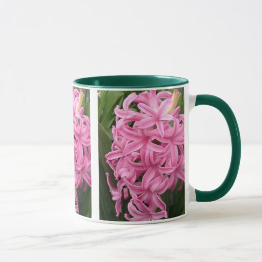 roze hyacinten bloemetjes 3 mokken (Rechts)