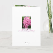 Roze Hyacinten Happy Easter Wenskaarten Feestdagen Kaart (Achterkant)